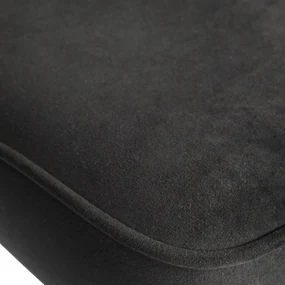 BePureHome Vogue Fluwelen Barstoel Zwart 80 Cm