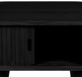 Zuiver Barbier Black Zwart Retro Nachtkastje - 45x45x59cm.