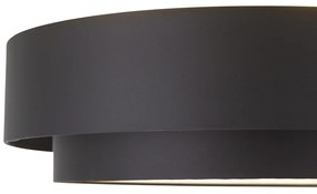 Moderne plafonnière zwart 50cm 3-lichts - Steve