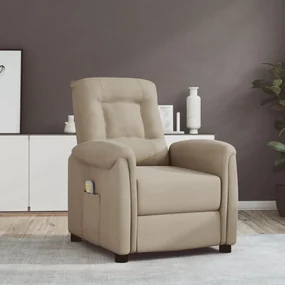 vidaXL Sta-op-massagestoel verstelbaar microvezelstof lichtgrijs