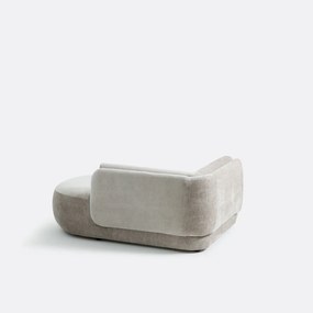 Longchair, rechts, dik fluweel, Méridiano