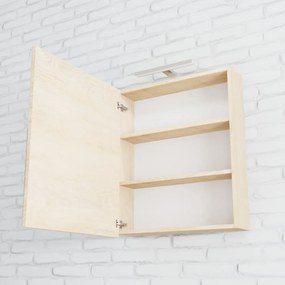 Zaro Beam spiegelkast licht eiken 60x70x16cm 1 deur