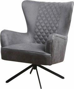 Fauteuil Daley | lederlook Soft antraciet