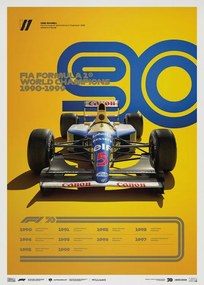 Formula 1 Decades - 90's Williams Kunstdruk, (50 x 70 cm)