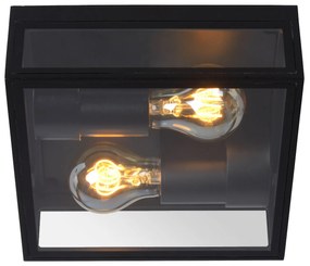 Lucide Dukan plafondlamp 30W 22x22cm zwart