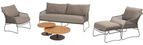 Moretti stoel bank loungeset 6 delig teak rope terre 4 Seasons Outdoor