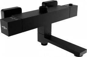 Mexen Cube thermostatische bad-douchekraan, zwart - 77910-70