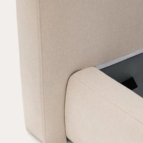 Kave Home Blok Luxe Bedframe Beige Stof 160x200 Cm