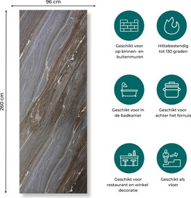 SPC Marmer Wandpaneel MAT Palissandro Blauw 270x96x0.3cm | Badkamer Wandpanelen