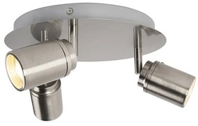 Moderne badkamer spot staal 3-lichts IP44 - Ducha