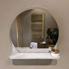 Mondiaz Spot spiegel rond Ø40cm met planchet ostra