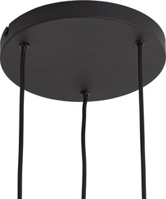 Moderne hanglamp zwart met ronde kap 3-lichts - Concerto