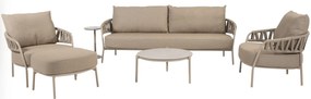 Calma stoel bank loungeset 5 delig rope latte Taste 4SO