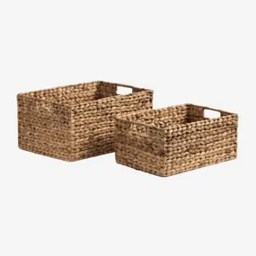 Set Van 2 Opbergmanden Borba Natuurlijk - Sklum