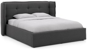Goossens Gestoffeerd Bedframe Canon, 180 x 200 cm met storage, met 2x lattenbodem