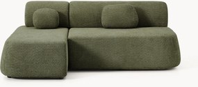 Hoekbank Pao (2-zits) van teddy-bouclé
