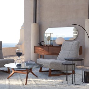 Set van 2 bijzettafels agaat Anaximène