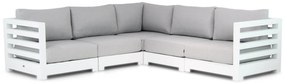 Hoek loungeset 5 personen Aluminium Wit  Santika Furniture Santika Phantom