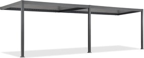Lagos terraspergola 3x6 wandmontage met 2 rolluiken per zijde 6m Garden Point antraciet