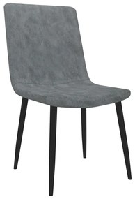 vidaXL Eetkamerstoelen 2 st kunstleer grijs