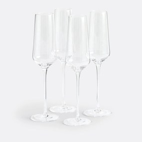 Set van 4 champagneglazen, Zonza