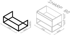 SaniGoods Sharp badmeubel 80cm