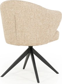 Eleonora Connor Eetkamerstoel Draaibaar Taupe Stof