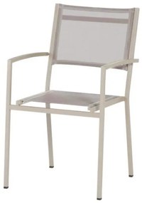 4 Seasons Outdoor | Plaza stackable chair ash grey  Tuinstoel    Wit weerbestendig