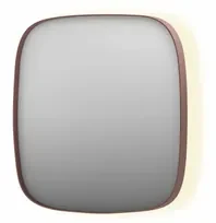 INK SP30 spiegel - 80x4x80cm contour in stalen kader incl indir LED - verwarming - color changing - dimbaar en schakelaar - geborsteld koper 8409724