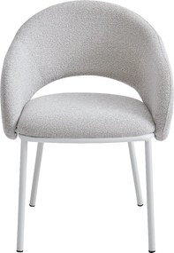Moderne Stoel Beige Met Ronde Rugleuning