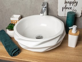 Kerra KR01 waskom rond glans wit 40x40x15cm