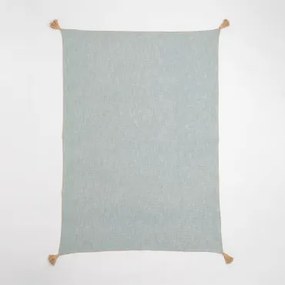 Plaid Deken Van Katoen Paraiba Celadon - Beige – Linnen - Sklum