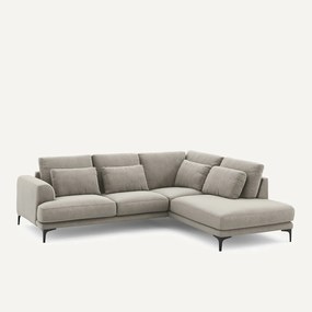 Hoekbank rechts in chenille fluweel, Marsile