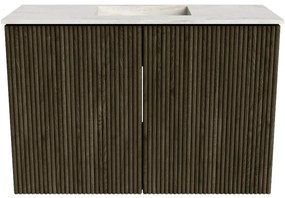 Mondiaz Joya DLux 60cm toiletmeubel shadow met wastafel faye midden zonder kraangat ostra