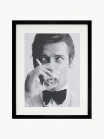 Ingelijste digitale print James Bond Drinking