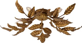 Vintage plafondlamp antiek goud 5-lichts - Linden