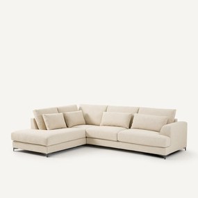 Hoekslaapbank links badstof, Marsile