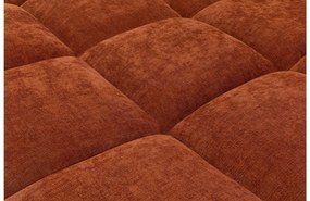Goossens Excellent Bank Kubus - 40 X 40 Cm Stiksel rood, stof, 1,5-zits, modern design met chaise longue rechts