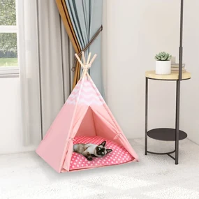 vidaXL Kattentipitent met tas 60x60x70 cm peachskin roze