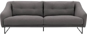 Goossens Excellent Bank Gs-2105 grijs, stof, 3-zits, elegant chic
