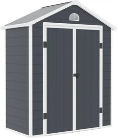 Kunststof tuinhuisje voor gereedschap Bergen 1,9 x 1 m CoverTech antraciet