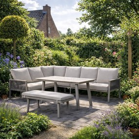 Novi Teun lounge dining set 4-delig - zand