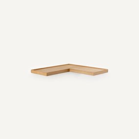Hoek wandplank in eik, Tidder