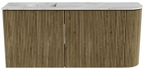 Mondiaz Joya DLux 90cm toiletmeubel ronding rechts dusk met wastafel faye links 1 kraangat glace