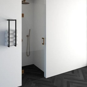 BRAUER Void nisdeur helder glas 70x200 omkeerbaar incl. glascoating PVD koper geborsteld GS-VON1H70200GK