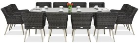 Exclusieve dining tuinset met grote tafel Córdoba voor 12 personen Garden Point antraciet