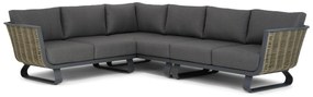Hoek loungeset  Aluminium/wicker Grijs 6 personen Santika Furniture Santika Tika