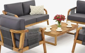 Acaciahouten tuinmeubelen Mumbai Coffee 6 Tuinpunt