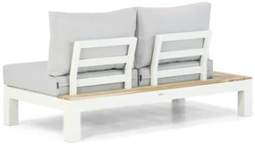 Loungeset 6 personen Aluminium/teak Wit Lifestyle Garden Furniture Ravalla/Seaside