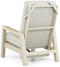 Verstelbare Tuinstoel Aluminium/Polywood (teakfinish) Taupe-naturel-bruin Lifestyle Garden Furniture Evora